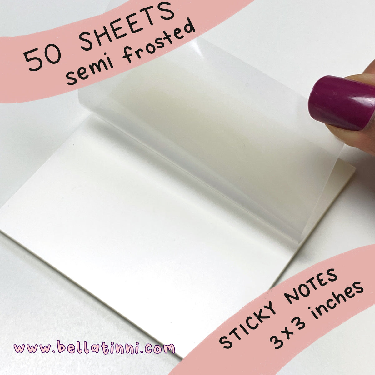 Semi-Transparent colour sticky notes – Bubblegumfringe
