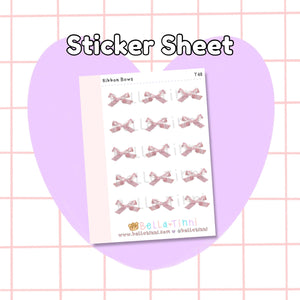 Ribbon Bows (Mini Stickers) - T48