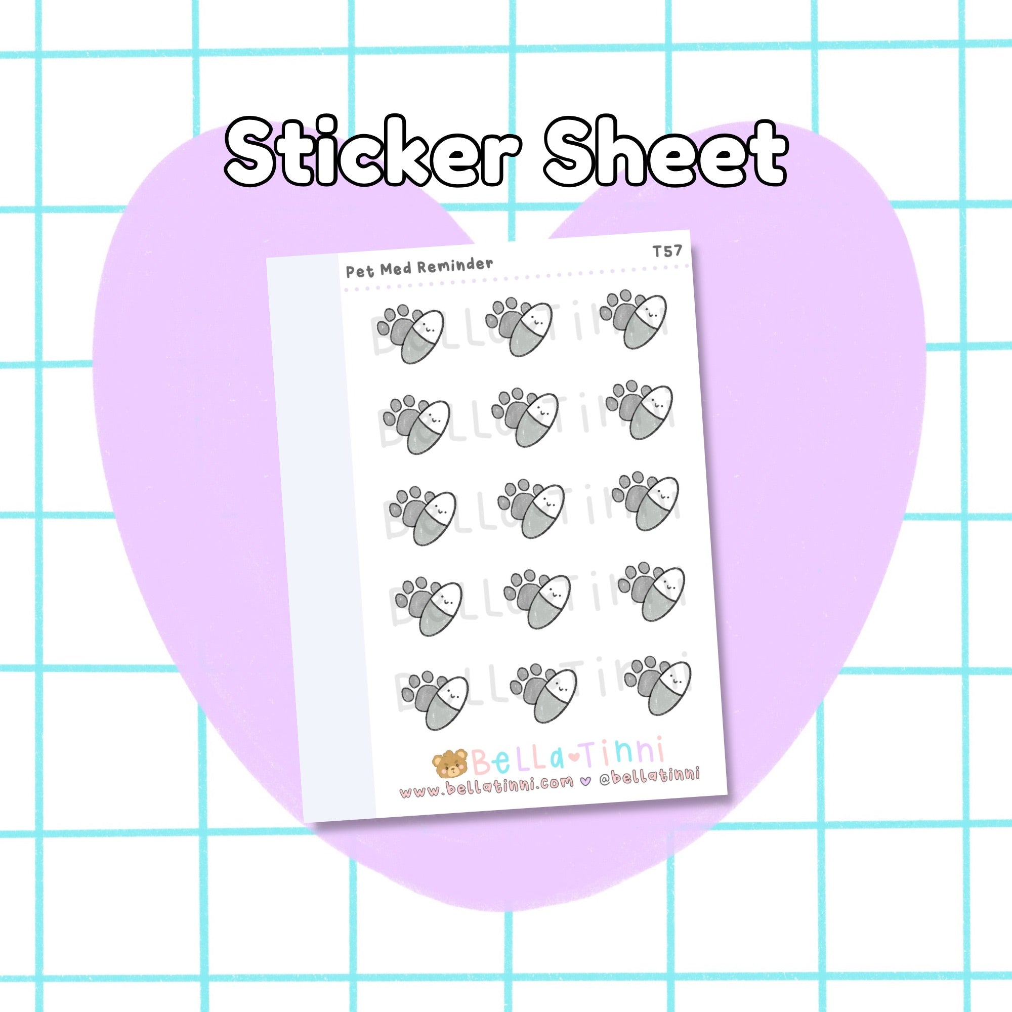 Pet Med Reminder (Mini Stickers) - T57