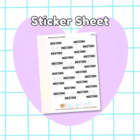 Meeting script (Mini Stickers) - T59