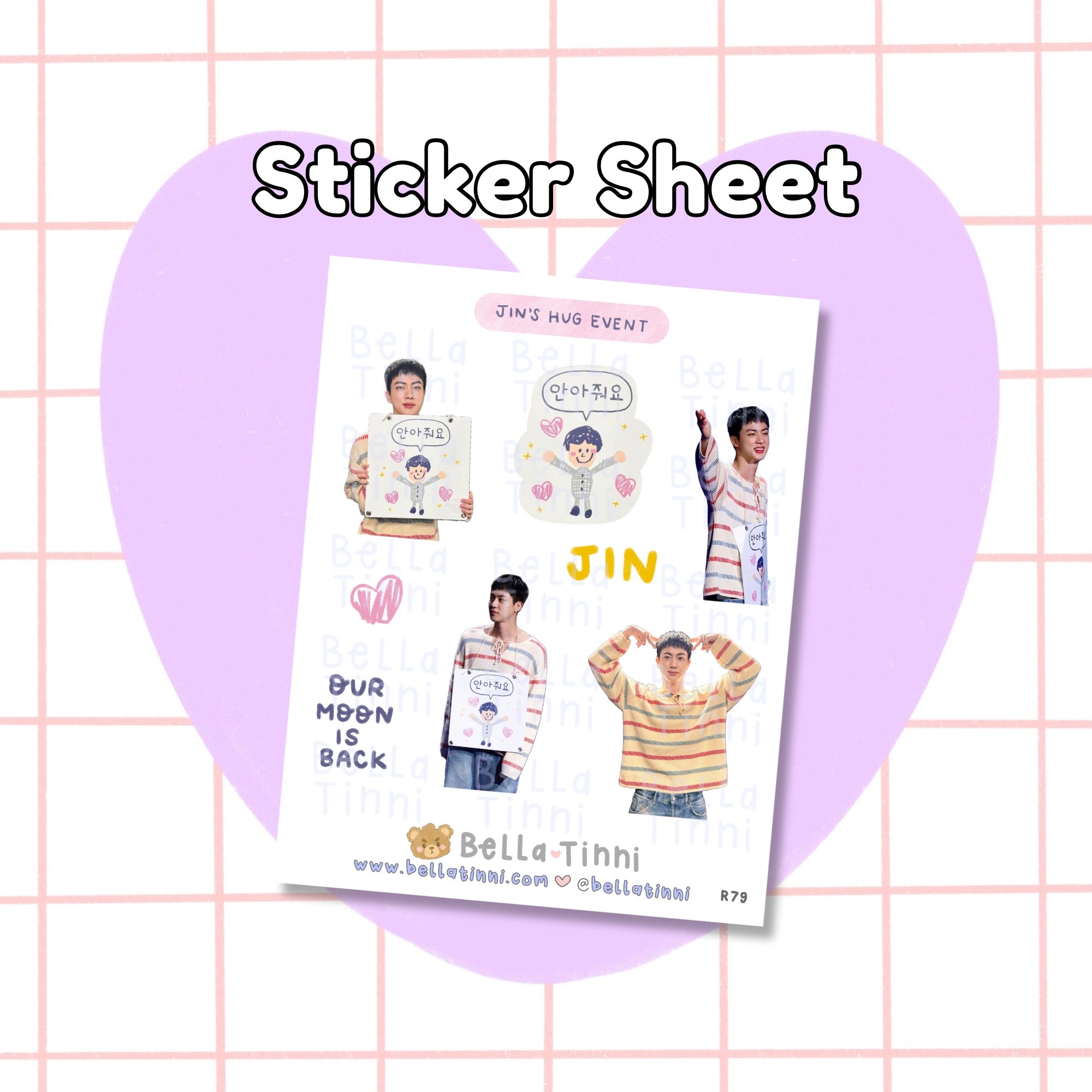 Jin’s Hug Event sticker sheet - R79