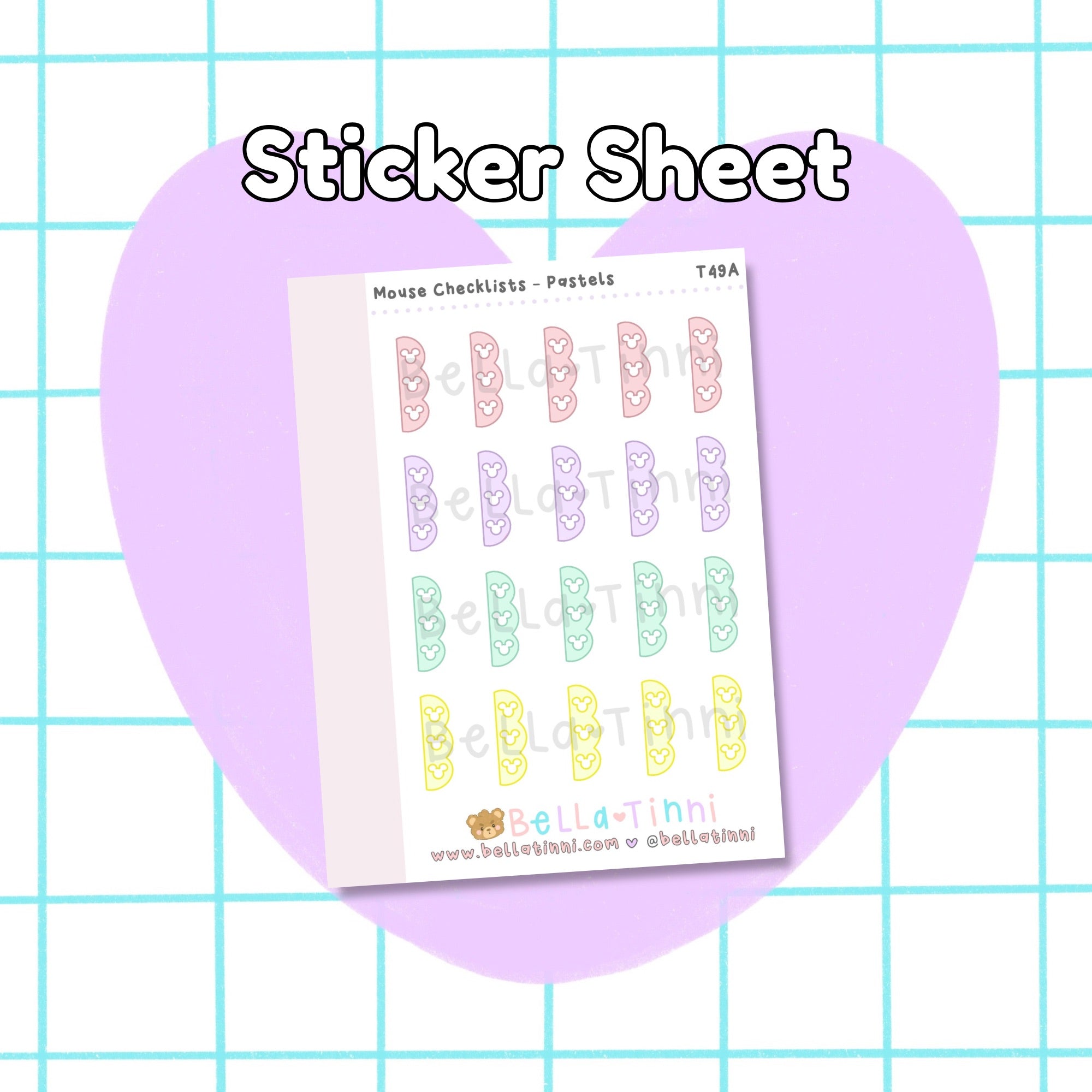 Mouse Checklists (Mini Stickers) - T49A