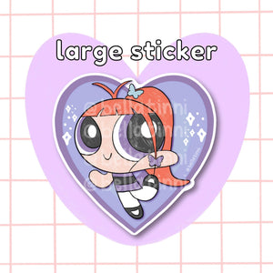 Hyein Purple Heart Large Sticker - D110