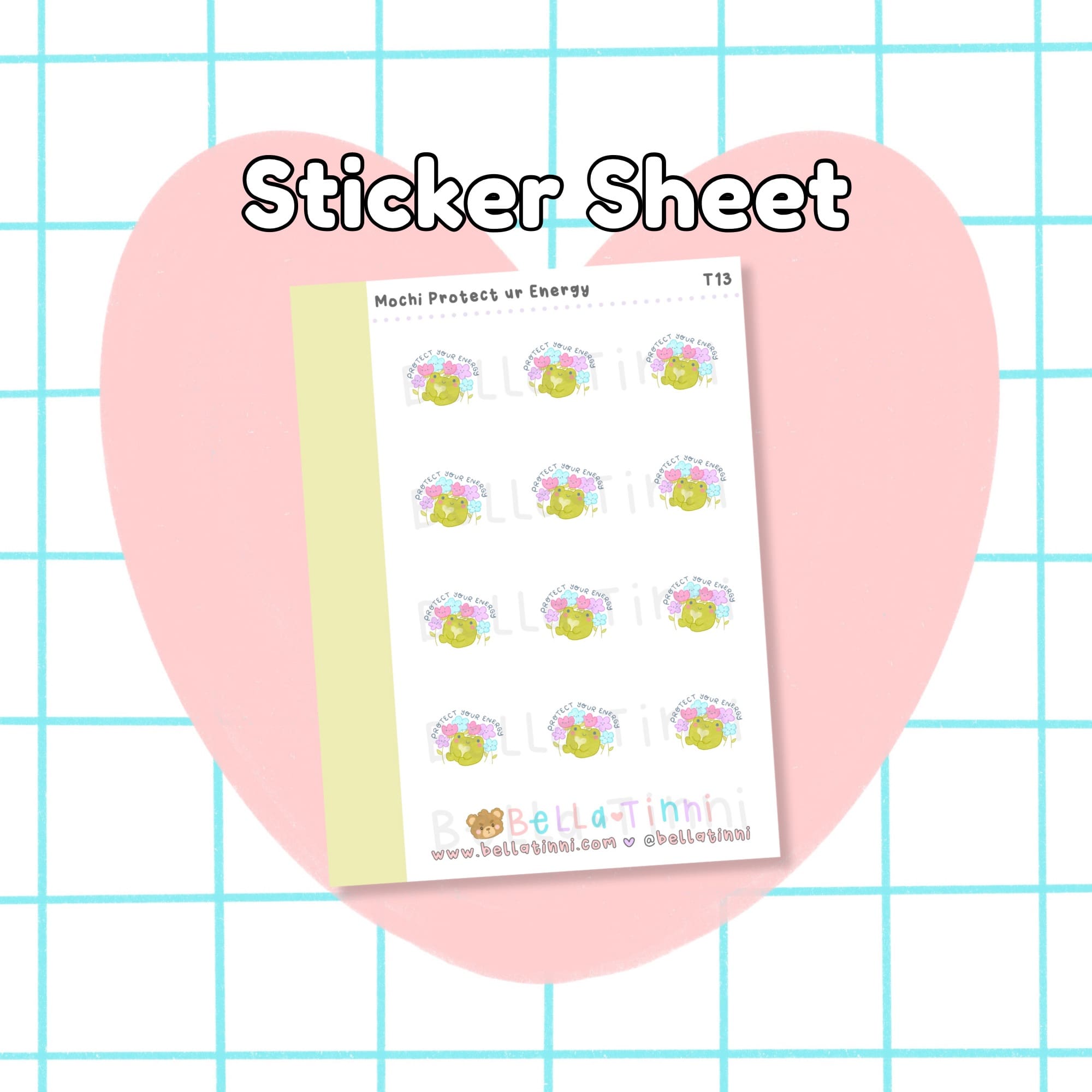 Mochi Protect your Energy (Mini Stickers) - T13