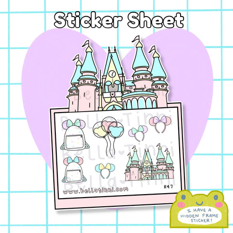 Pastel Castle Stickers - R47