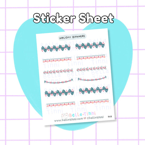 Holiday Banners Sticker Sheet - R68