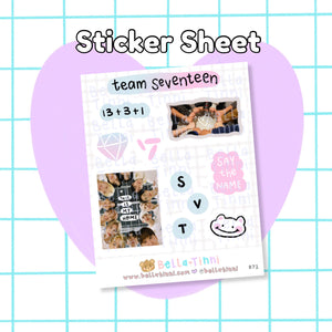 Team Seventeen sticker sheet - R72