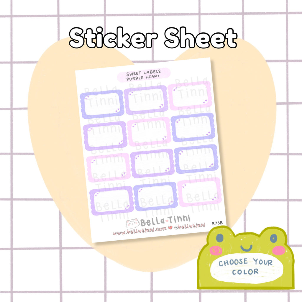 Sweet Labels - R73 - (Choose your Color) – Bella Tinni