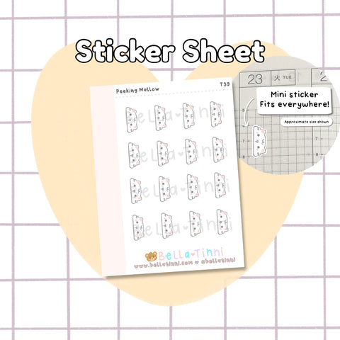 Peeking Mallow (Mini Stickers) - T39