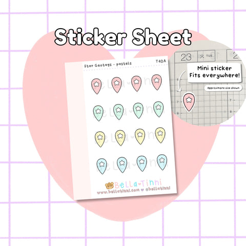 Geotag labels (Mini Stickers) - T60 - Pick your Color