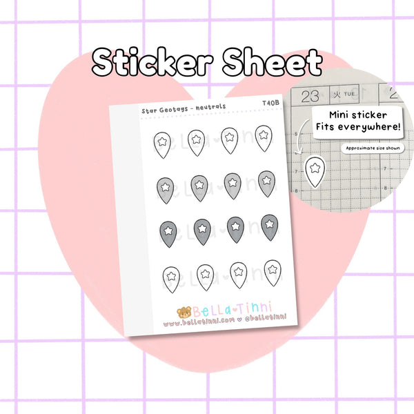 Geotag labels (Mini Stickers) - T60 - Pick your Color