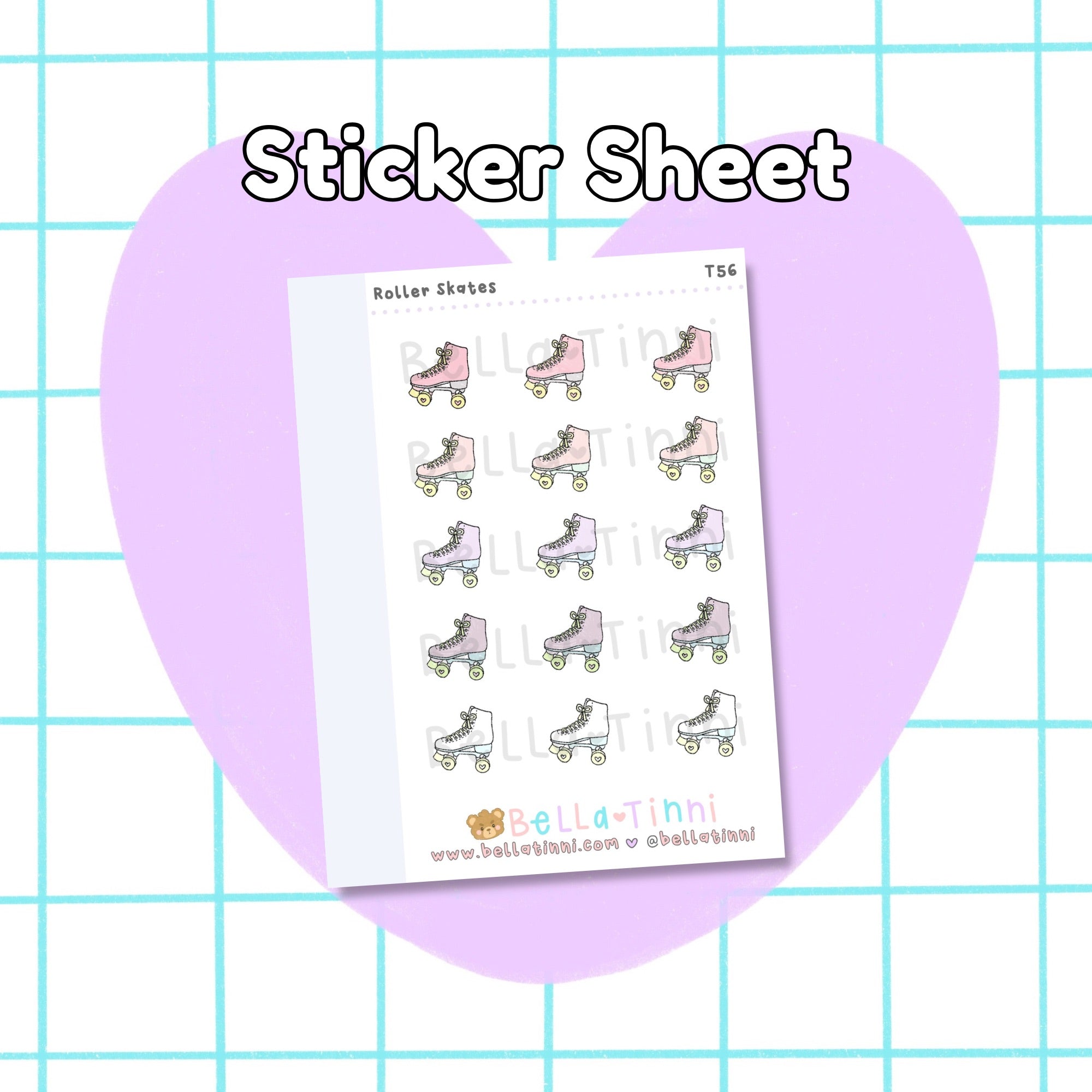 Roller Skates (Mini Stickers) - T56