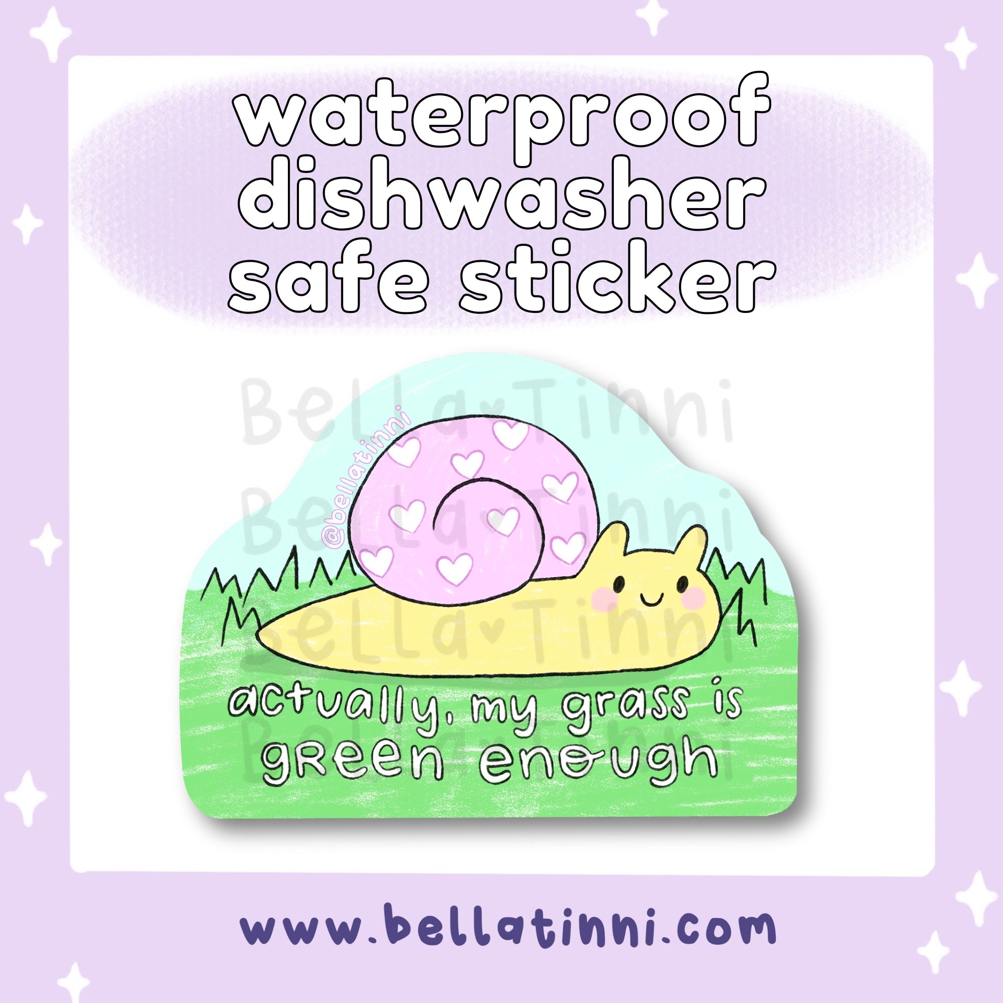 Grass is Green - Waterproof Vinyl Sticker - D132