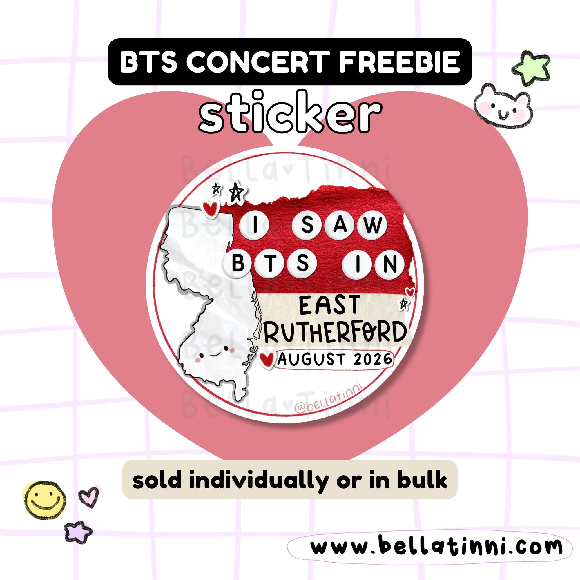 I Saw BTS Concert Sticker - EAST RUTHERFORD New Jersey Arirang kpop fr ...