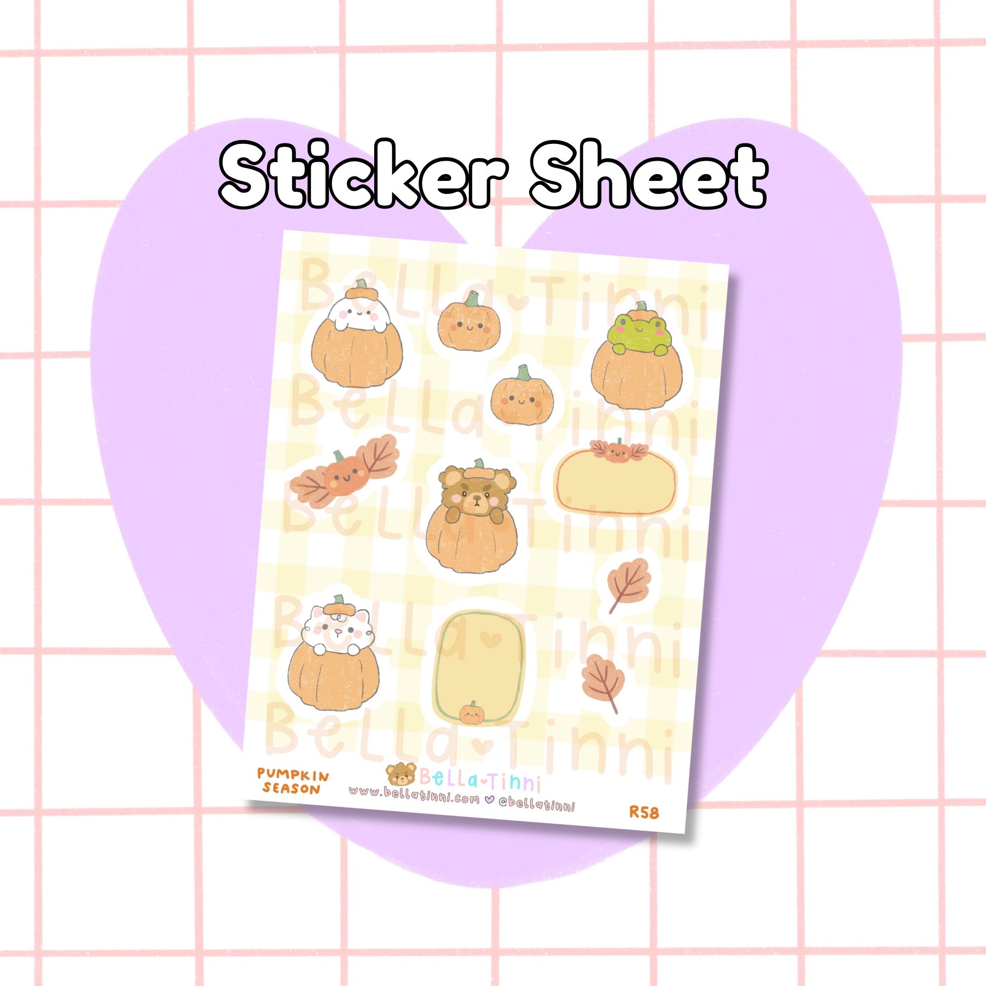 Pumpkin Season sticker sheet - R58