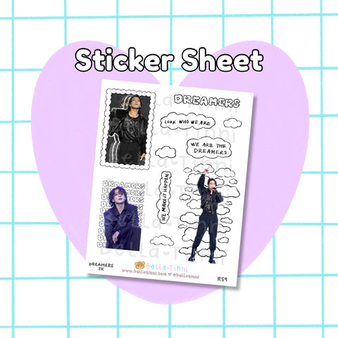 Dreamers JK sticker sheet - R59