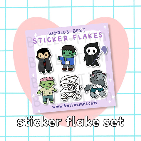 Not so Spooky Monsters Sticker Flake Set - SF5