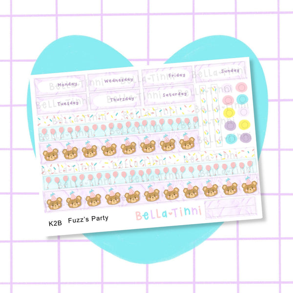 Fuzz's Party Sticker Kit - K2