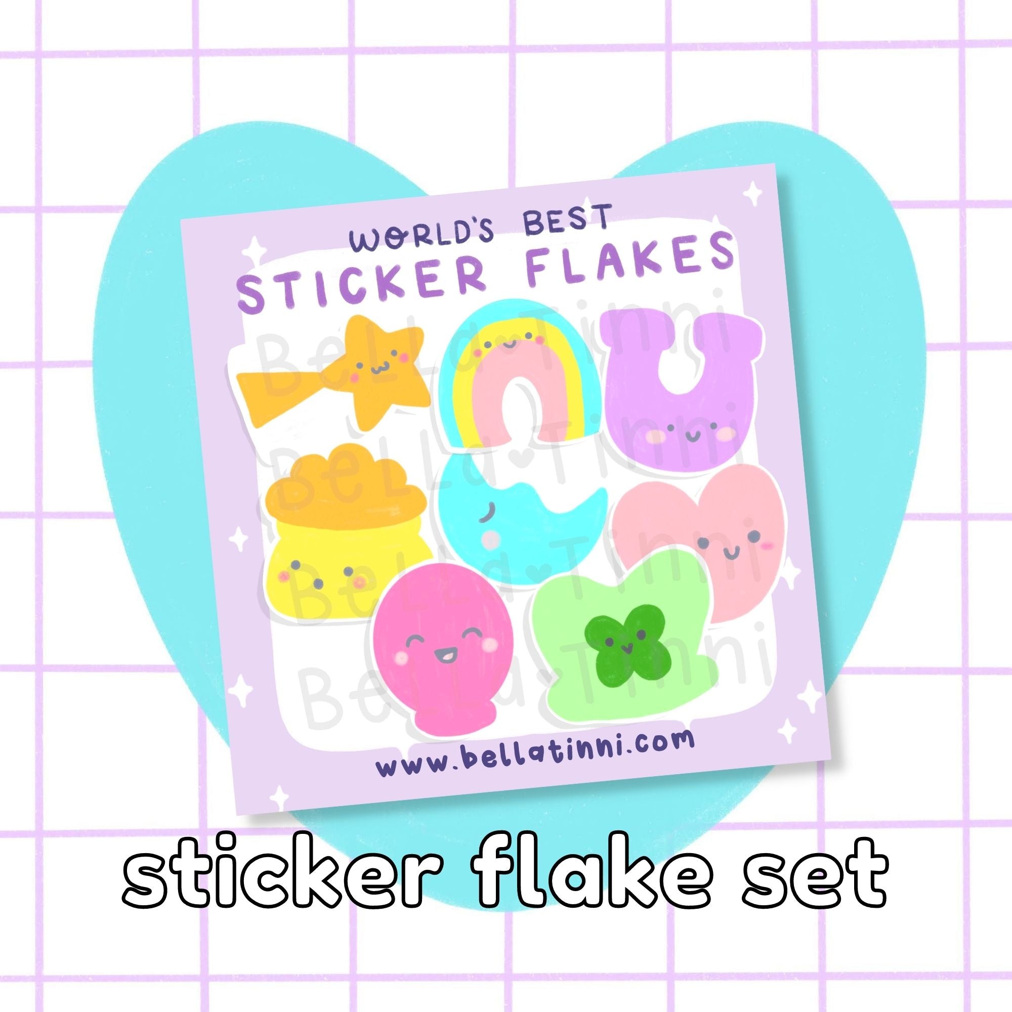 Lucky Marshmallows Sticker Flake Set - D1