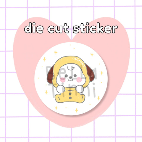 Chimmy Circle Large Sticker - D11