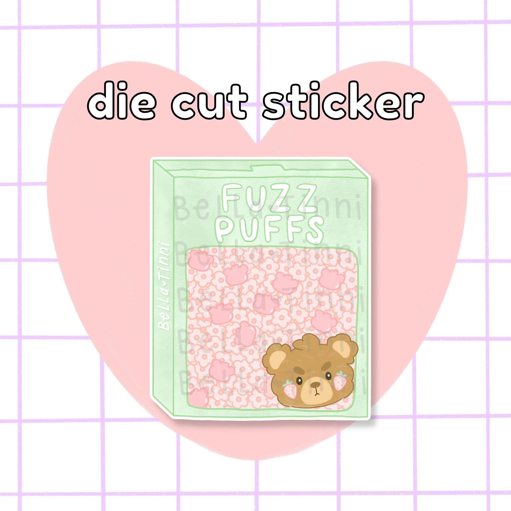 Fuzz Puffs Large Sticker - D33