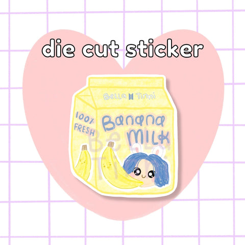 Banana Milk Large Sticker - D35
