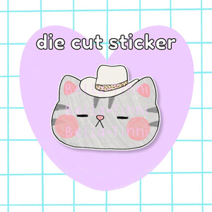 Yoongi Cowboy Cat Large Sticker - D86