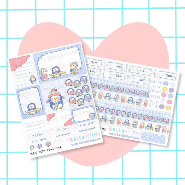 Cozy Penguins Sticker Kit - K4