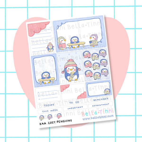 Cozy Penguins Sticker Kit - K4